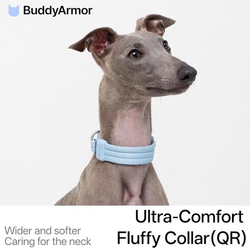 Ultra Comfort Dog Collar Soft Padded Adjustable Nylon Collar QR Code Anti-Lost Comfortable Cozy Dog Collar with Durable Aluminum Alloy Buckle for Small to Large Dogs (Midnight Black, L) in Saudi Arabia