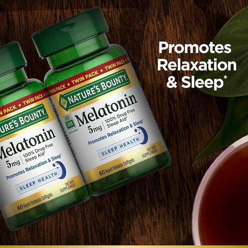 Nature's Bounty, Melatonin Softgel Capsules, 5mg, 90 Capsules in Saudi Arabia