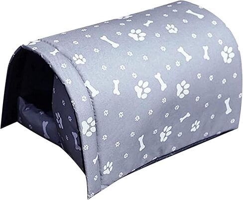 Outdoor Feral Cat House - Weatherproof Stray Cats Shelter, Foldable Thicken Warm Cat Tent Pet Cave for Winter, Outside Pet Nest for Feral Cat Dog Wild Animal (M-for Adult cat, Black) in Saudi Arabia