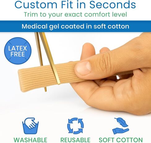 Toe Sleeves Tubes (6 Pack) - Spacers & Separators for Women - Hammer Toe Straightener - Foot Blister Protectors & Relief - Finger Splints for Corn, Overlapping Toes - Toe Covers for Calluses in Saudi Arabia
