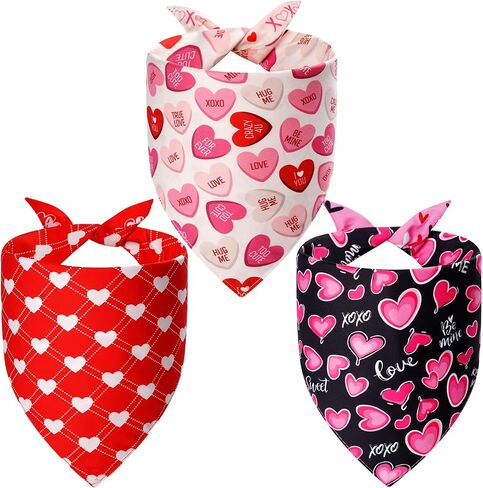 Fall Dog Bandanas Large 3PCS, Thanksgiving Scarf for Boy and Girl in Saudi Arabia