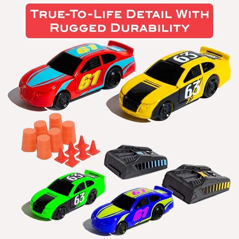 Far Out Toys NASCAR Crash Circuit Ultimate Road Course Bundle with Huge Race Track, Winner’s Circle, 4 Cars Total | Electric Powered, Over 6 Ft Assembled | Capture The Momentum and Thrill of Nascar in Saudi Arabia