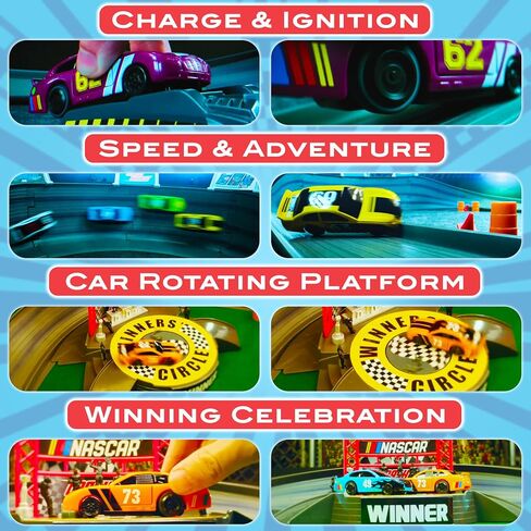 Far Out Toys NASCAR Crash Circuit Ultimate Road Course Bundle with Huge Race Track, Winner’s Circle, 4 Cars Total | Electric Powered, Over 6 Ft Assembled | Capture The Momentum and Thrill of Nascar in Saudi Arabia