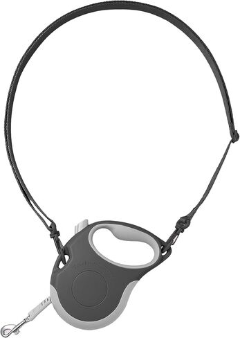 Upgraded Retractable Dog/Cat/Pet Leash with Crossbody Strap - 5 meters/16 feet, Black | Hands Free, Wearable | Durable Ergonomic One Handed Brake, Pause, Lock | Tangle Free Truelove (Medium) in Saudi Arabia