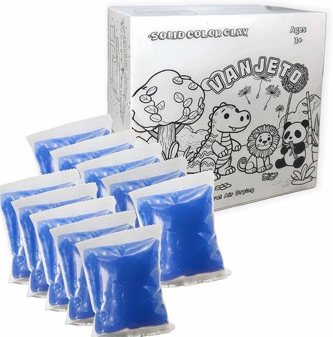 Modeling Clay for Kids, VANJETO Molding Magic Clay for Kids Air Dry, Super Soft Clay for DIY Slime, Ultra Light Air Dry Modeling Clay for Toddlers Children Teens, 7 OZ/Bag in Kuwait