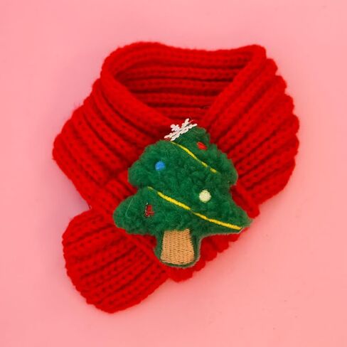 Christmas Scarf with Christmas Tree Patterns for Small to Large Dogs, Pet Holiday Party Costume Accessories-L in Saudi Arabia