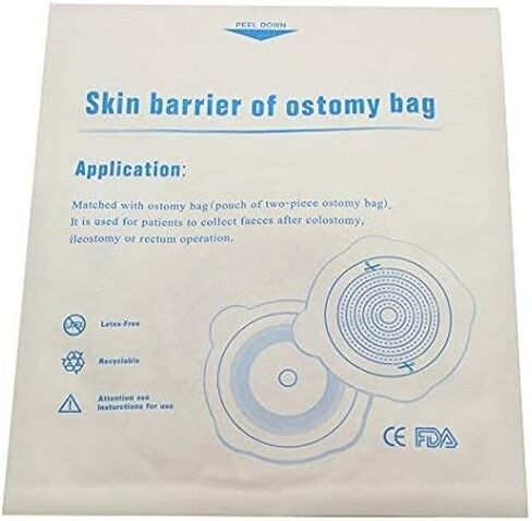 LotFancy Colostomy Bags, 10PCS Two-piece Drainable Pouches with Clamp Closure for Colonoscopy Ostomy Stoma Care (No Skin Barriers), Ileostomy Supplies in Kuwait
