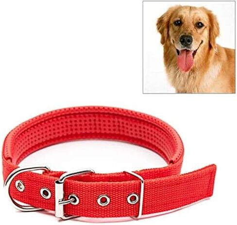 Adjustable Dog Collar - Soft Nylon Filling for Comfort, Durable and Secure Fit, Suitable for Small Medium Large Dogs, Blue, XL in Saudi Arabia