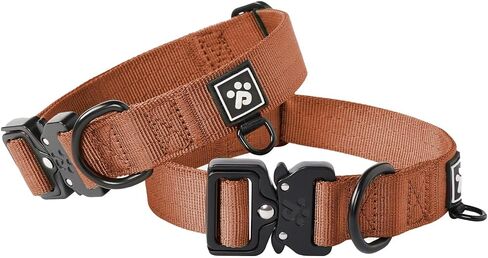 Dog Collars for Large Dogs, Heavy Duty Tactical Dog Collar with Metal Buckle, Durable Pet Collar Quick Release, Reinforced Nylon No Pull Dog Collar (Lilac Breeze, L) in Saudi Arabia