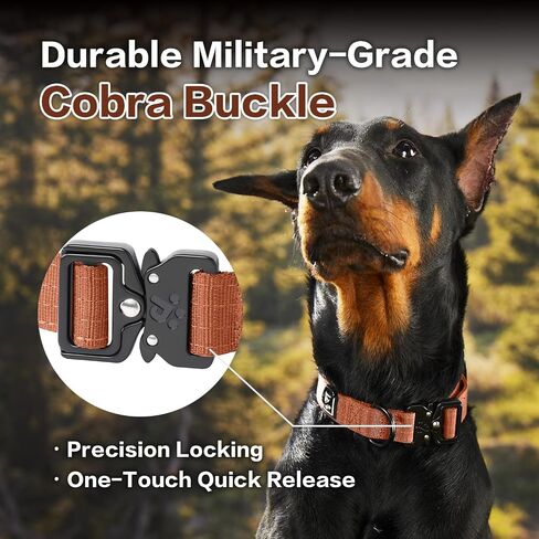 Dog Collars for Large Dogs, Heavy Duty Tactical Dog Collar with Metal Buckle, Durable Pet Collar Quick Release, Reinforced Nylon No Pull Dog Collar (Lilac Breeze, L) in Saudi Arabia