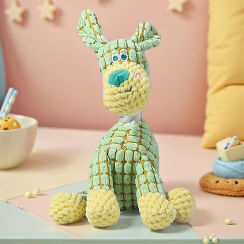 2025 Upgraded Dog Plush Toy – Small Pet Supplies for Aggressive Chewers, Squeaky Stuffed Tool Green in Saudi Arabia