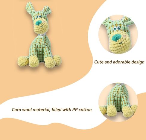 2025 Upgraded Dog Plush Toy – Small Pet Supplies for Aggressive Chewers, Squeaky Stuffed Tool Green in Saudi Arabia