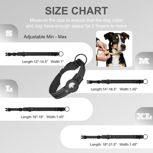 2025 Upgraded AirTag Dog Collar, Leather Dog Collar with AirTag Holder, Adjustable, Breathable, Soft Padded Apple Air Tag Dog Collars for Small Medium Large Dogs, (Pink, S) in Saudi Arabia