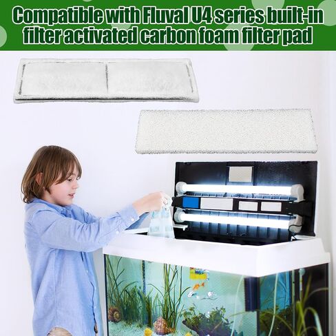 Pangda 12 Pcs Carbon Filter Foam Pads and Foam Filters Compatible with U3 Range of Internal Underwater Sponge Aquarium Underwater Filter Accessories for Internal Replacement Aquarium Fish Tank in Saudi Arabia
