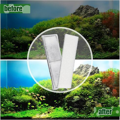 Pangda 12 Pcs Carbon Filter Foam Pads and Foam Filters Compatible with U3 Range of Internal Underwater Sponge Aquarium Underwater Filter Accessories for Internal Replacement Aquarium Fish Tank in Saudi Arabia