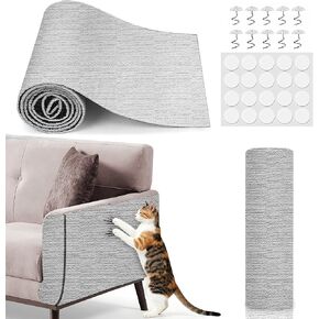 78.7"x15.8" Cat Scratch Mat,Adhesive Cat Scratch Pad for Furniture,DIY Cats Scratch Furniture Protector for Furniture,Sofa,Couch,Covering Cat Scratching Post Replacement Pads,Light Grey in Kuwait