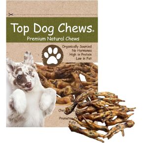 Top Dog Chews Dehydrated Chicken Feet for Dogs – All Natural, Single Ingredient Dog Treats – Nail Free, Easily Digestible, Protein Rich, Low in Calories, Supports Joint Health (25) in Kuwait