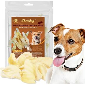 100% Natural Rabbit Ears for Dogs, Thick Cut & All-Natural Whole Ears, 100% Grass Fed Rabbits, Safe Rawhide Alternative Prime Dog Chews in Saudi Arabia