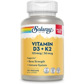 Solaray, D3 5000Mg with K2, 60 Vegetarian Capsules in Saudi Arabia
