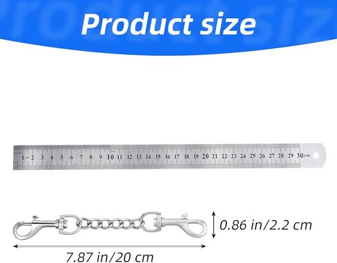 Dog Collar Safety Clip Stainless Steel Dog Collar Backup Strap Harness Collars Leash Chain Connector Heavy Duty Double End Spring Backup Buckle Clasp Escape Proof Safety Accessory for Dogs in Kuwait