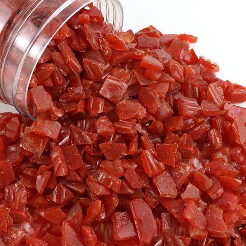 LePe Crushed Fire Glass, Translucent Broken Glass，Decorative for Resin Art, Fire Pits, Potted Plants, Garden and Indoor Use, 3-6mm Fire Pit Glass, 1 Pound in Jar(Clear, Mirror Effect) in Saudi Arabia