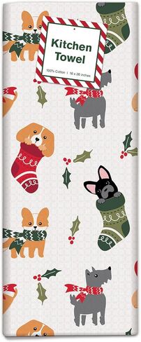 DII Pet Holiday Waffle Weave Dishtowels, 16x26, Dog Christmas, Set of 1 in Saudi Arabia