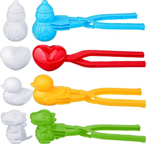4 Pieces Winter Snow Toys Kit Snow Ball Maker Shape Snow Snowball Maker Snow Maker Outdoor Winter Play Snow Toys for Outdoor Activities (Soccer) in Saudi Arabia