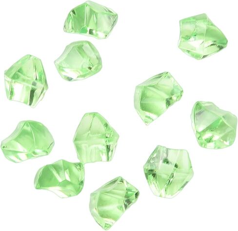 Plastic Rocks Acrylic, Acrylic Diamond Gems, Stones Crushed Ice Cubes Diamonds Gems, for Vases Fish Tanks and Wedding Decorations, 200pcs(Green) in Saudi Arabia