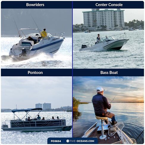 قابس قارب Five Oceans، قابس تصريف بمقبض سريع، لمصارف بقطر 1-1/4 بوصة، يُغلق في مكانه، مقبض نحاسي، قابس مطاطي - FO3834 in Saudi Arabia