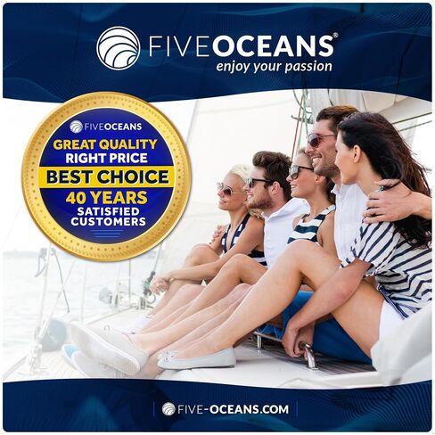 قابس قارب Five Oceans، قابس تصريف بمقبض سريع، لمصارف بقطر 1-1/4 بوصة، يُغلق في مكانه، مقبض نحاسي، قابس مطاطي - FO3834 in Saudi Arabia