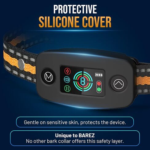 Barez Smart Bark Collar for Small, Medium & Large Dogs - Rechargeable Anti Barking Device with AI Detection, Beep, Vibration, Safe Shock, Waterproof, On Screen Safety Lock in Saudi Arabia