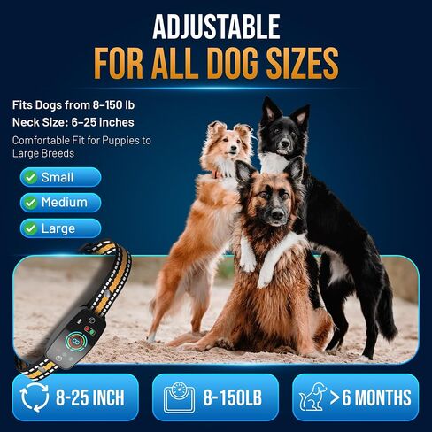 Barez Smart Bark Collar for Small, Medium & Large Dogs - Rechargeable Anti Barking Device with AI Detection, Beep, Vibration, Safe Shock, Waterproof, On Screen Safety Lock in Saudi Arabia