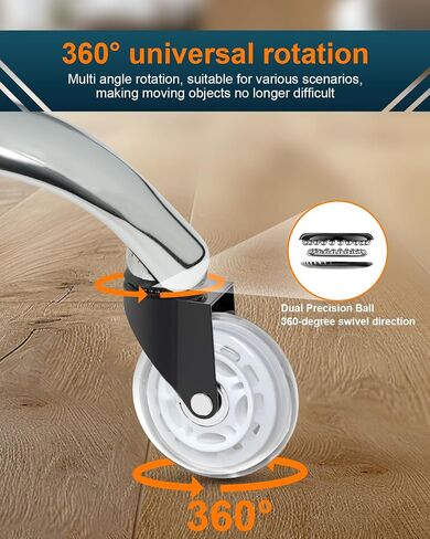RidRed Office Chair Wheels Replacement Heavy Duty 2 Inch Roller Blade Wheels for Carpet Hardwood Floors,Support 2000 LB, Rubber Rollerblade Desk Chair Casters, Standard Stem Universal Fit, Set of 5 in Saudi Arabia