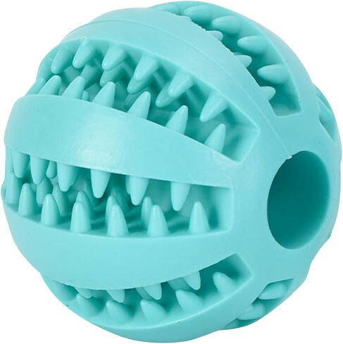 Interactive Dog Treat Ball, Food Dispensing Chew Toy for Dogs, Boredom Relief Play Ball for Small and Large Pets, Rubber Ball for Indoor Outdoor Use (Green,L) in Saudi Arabia