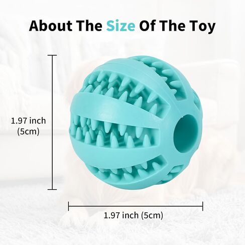 Interactive Dog Treat Ball, Food Dispensing Chew Toy for Dogs, Boredom Relief Play Ball for Small and Large Pets, Rubber Ball for Indoor Outdoor Use (Green,L) in Saudi Arabia