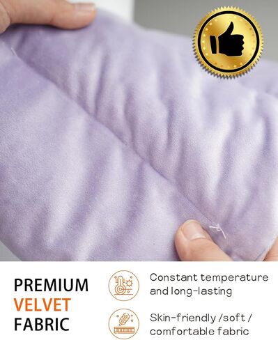 Hihealer Microwave Heating Pad, 7x12 Inch Heating Pad Microwavable for Neck and Shoulders, Cramps, Pain Relief, Lavender and Flaxseed Filled Heat Pack, Women's Self-Care Gift in Kuwait