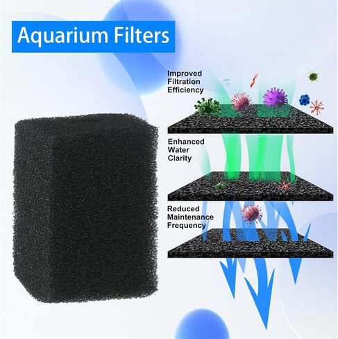 COOSPIDER 4Pcs Aquarium Filters Sponge Replacement 9500F 30W Ultra Quiet Internal Aquarium Filter in Kuwait