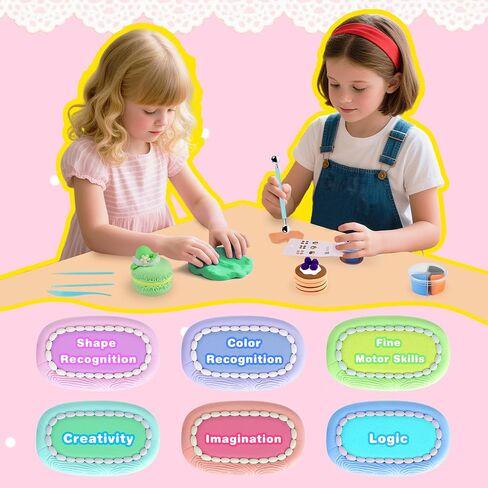 طقم الطين الجاف الجاف ، 12 حيوانًا نمذجة طين للأطفال ، طراز Magic Magic Clay مع أدوات النحت والدروس التعليمية ، مشاريع المدارس الآمنة وغير السامة ، DIY ، تفضل الحفلات المنزلية للبنين والبنات in Kuwait