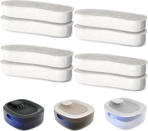 8 Pcs Pet Water Fountain Filters for W600 Model Dog Fountain,Replacement Large Dog Fountain Filters for Dogs and Cats in Kuwait