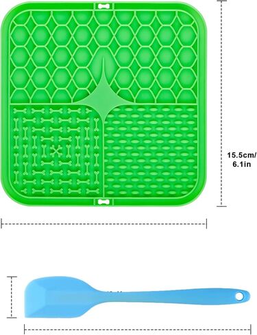 2 Pack Dogs Slow Feeder Licking Mat Anxiety Relief Lick Pad with Suction Cups for Peanut Butter Food Treats Yogurt, Pets Bathing Grooming Training Calming Mat, Purple in Saudi Arabia