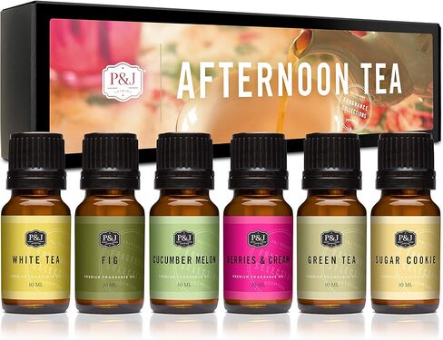 P&J Fragrance Oil Bridal Set | Champagne, Wedding Cake, Lily, French Vanilla, Rose, Wisteria Candle Scents for Candle Making, Freshie Scents, Soap Making Supplies, Diffuser Oil Scents in Kuwait