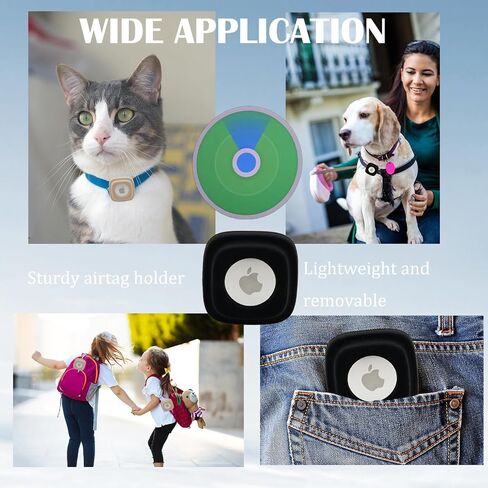 Apple Tag Dog Collar Holder (2 Apricot) for Tag Pet Collar Secure & Comfortable for Apple Tag, Durable Tracker Holder Case for Medium Dog Collars in Saudi Arabia