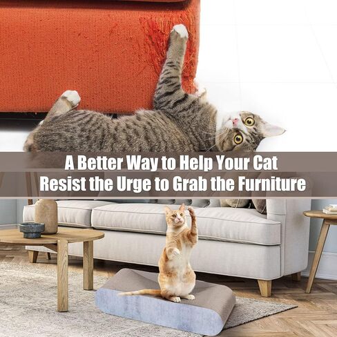 Cat Scratcher ، 2 في 1 Cat Scratfer Board ، Cat Certboard ، Scratch Clonger ، كبير ، 27.56 x9.45 × 8.86 بوصة in Saudi Arabia