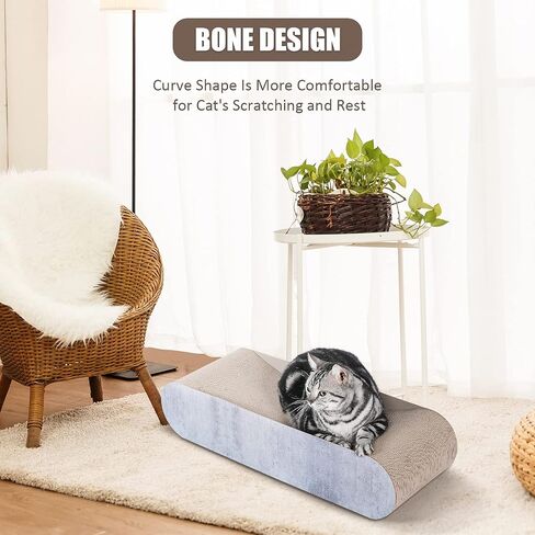Cat Scratcher ، 2 في 1 Cat Scratfer Board ، Cat Certboard ، Scratch Clonger ، كبير ، 27.56 x9.45 × 8.86 بوصة in Saudi Arabia
