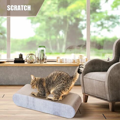 Cat Scratcher ، 2 في 1 Cat Scratfer Board ، Cat Certboard ، Scratch Clonger ، كبير ، 27.56 x9.45 × 8.86 بوصة in Saudi Arabia