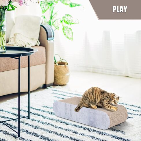 Cat Scratcher ، 2 في 1 Cat Scratfer Board ، Cat Certboard ، Scratch Clonger ، كبير ، 27.56 x9.45 × 8.86 بوصة in Saudi Arabia