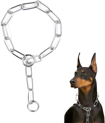 طوق كلب بسلسلة فضية، طوق معدني للتدريب، أطواق مارتينجال، سلاسل جرو للكلاب الصغيرة والمتوسطة والكبيرة مقاس XXS XS، مقاس M in Kuwait