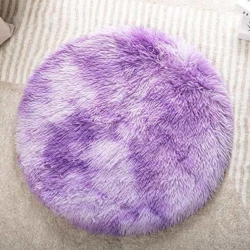2PCS Round Plush Pet Mat Thin Style Pad Mat for Cats, Small Dogs, Rabbits, Guinea Pigs, Washable Soft Sofa mat, for Crate Cat Tree Tower Window Perch (Brown, Small (15.8inch) - 2pcs) in Saudi Arabia