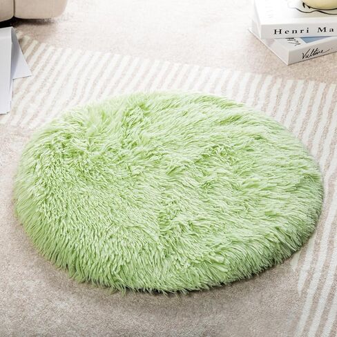 2PCS Round Plush Pet Mat Thin Style Pad Mat for Cats, Small Dogs, Rabbits, Guinea Pigs, Washable Soft Sofa mat, for Crate Cat Tree Tower Window Perch (Brown, Small (15.8inch) - 2pcs) in Saudi Arabia