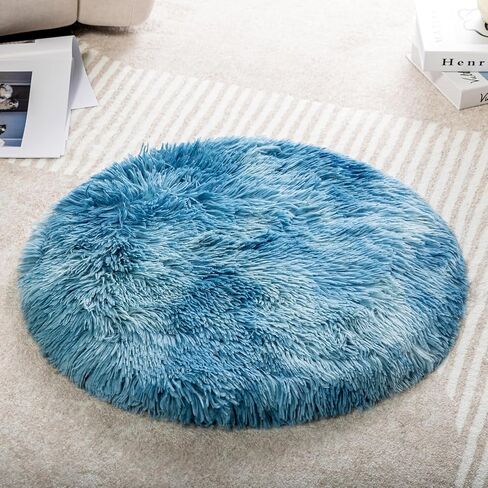 2PCS Round Plush Pet Mat Thin Style Pad Mat for Cats, Small Dogs, Rabbits, Guinea Pigs, Washable Soft Sofa mat, for Crate Cat Tree Tower Window Perch (Brown, Small (15.8inch) - 2pcs) in Saudi Arabia